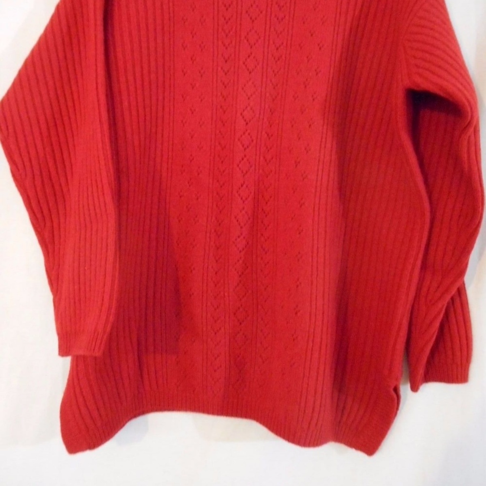Jones Wear Red Lambswool blend sweater Size M - Picture 2 of 6
